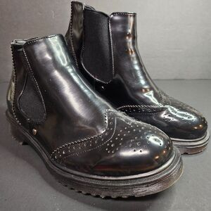 Women's Electric Karma Black London Boot Pull On Combat Style Y2K Size 10